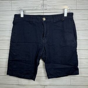 Travis Matthew Men's Cotton Blend Size 32 Golf‎ Navy Shorts Casual 10"
